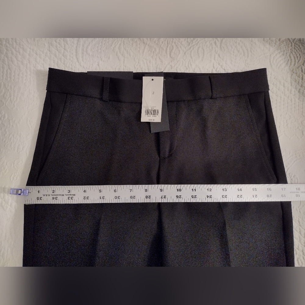 Banana Republic Black Ryan Dress Pants Classic Straight-Leg - Size 2 - NWT - Picture 5 of 11